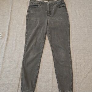Madewell Charcoal Curvy High-Rise Skinny Jeans Size 32T